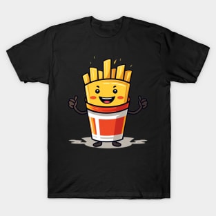 kawaii french fries T-Shirt cute potatofood funny T-Shirt